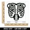 Human Ribcage Skeleton Bones Spooky Halloween Waterproof Vinyl Phone Tablet Laptop Water Bottle Sticker Set - 5 Pack
